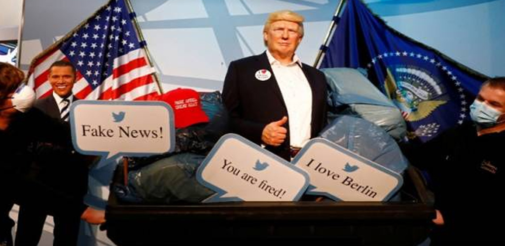 'Trump' masuk tong sampah menjelang pilihan raya AS Selasa  ini