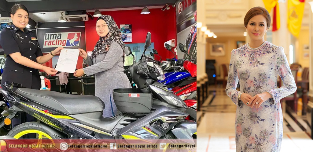 Tak sampai 48 jam tular motor dicuri, Permaisuri Selangor belikan gadis ini motosikal baharu