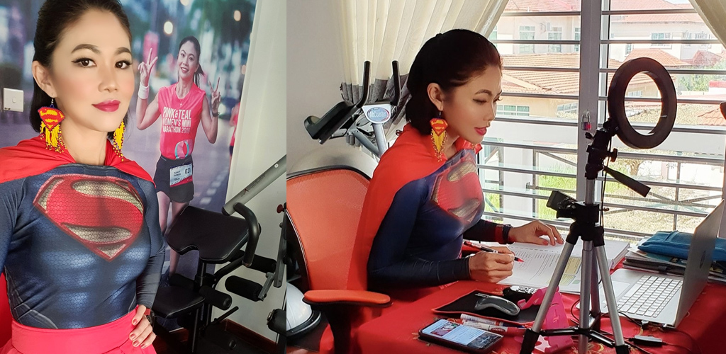 Cikgu Nancy buat hal lagi, tampil lengkap gaya 'Spiderwomen'