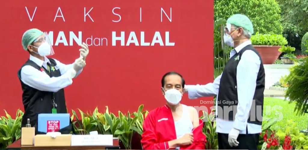 Jokowi terima suntikan vaksin dos kedua, kesan sampingan tidak menjejaskan langsung aktiviti harian