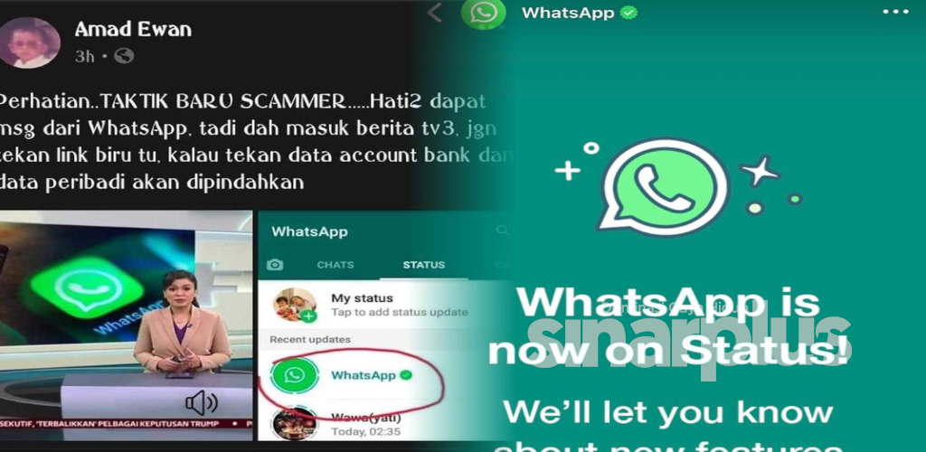 Tak pasti jangan kongsi! Kemunculan status update dari WhatsApp timbul kekecohan