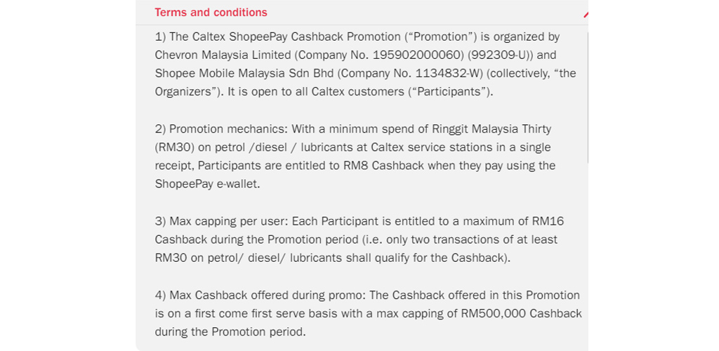 Caltex tawarkan pulangan RM8 untuk bayaran minima RM30 melalui ShopeePay