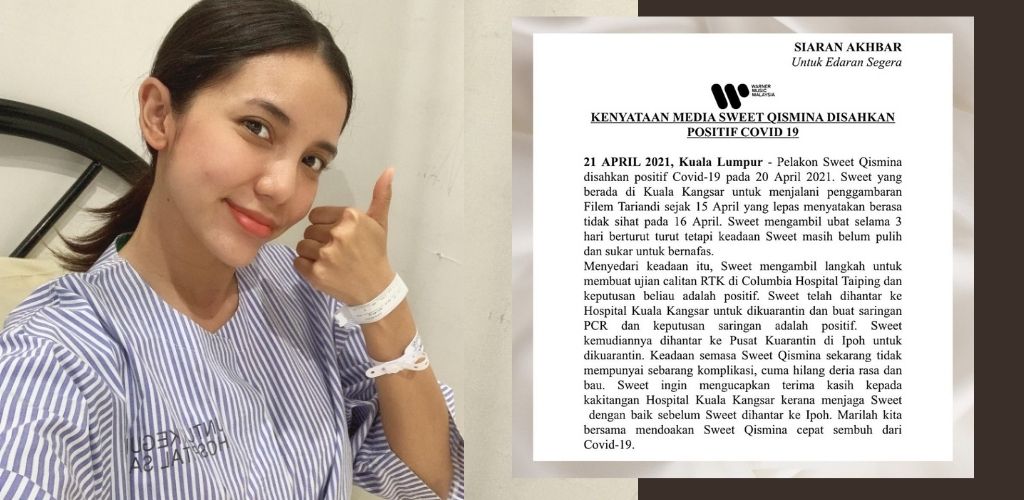 Sweet Qismina positif Covid-19