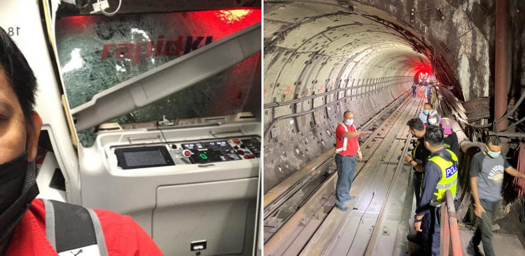 LRT ‘bertembung’ insiden pertama tempoh 23 tahun. 47 parah, panel kaca pecah bertaburan