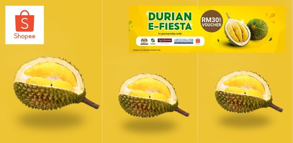 Jom beli durian melalui kempen e-Fiesta kerjasama antara Shopee dan FAMA. Klik di sini untuk membeli.