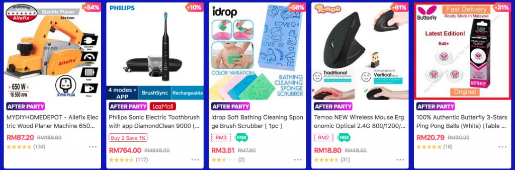 afterparty 7.7 sale lazada