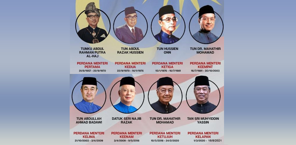 Muhyiddin kini caretaker, ini 8 Perdana Menteri Malaysia yang wajib anda ketahui