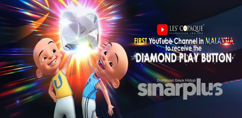 Upin & Ipin saluran Youtube pertama Malaysia cecah 10 juta pelanggan terima anugerah Diamond