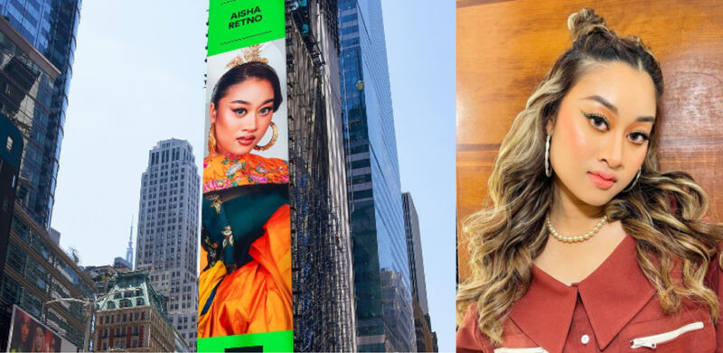 Bagaikan mimpi, wajah Aisha Retno hiasi papan iklan digital di New York Times Square