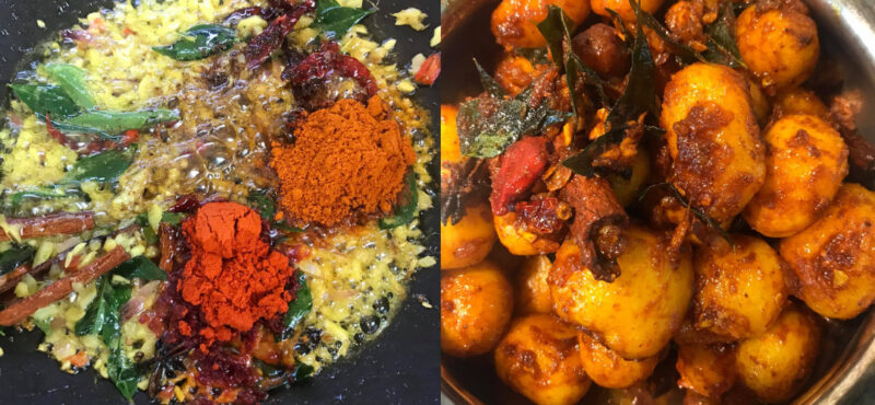 Jom masak Kentang Varuval sempena meriahkan sambutan Deepavali. Semua bahan ada di dapur