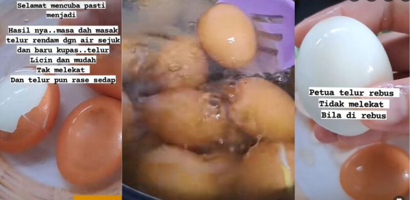 Petua telur rebus mudah dikupas tambah dua bahan ini, baru elok licin berkilat