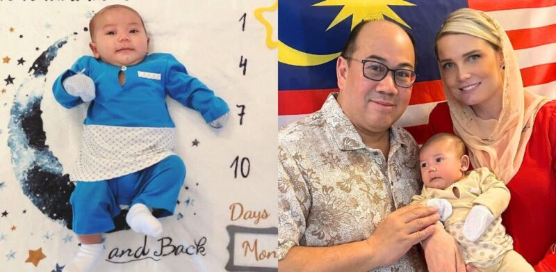 Genap 2 bulan, Che Puan Sofie kongsi foto Tengku Muhammad Johan Petra comel berbaju Melayu