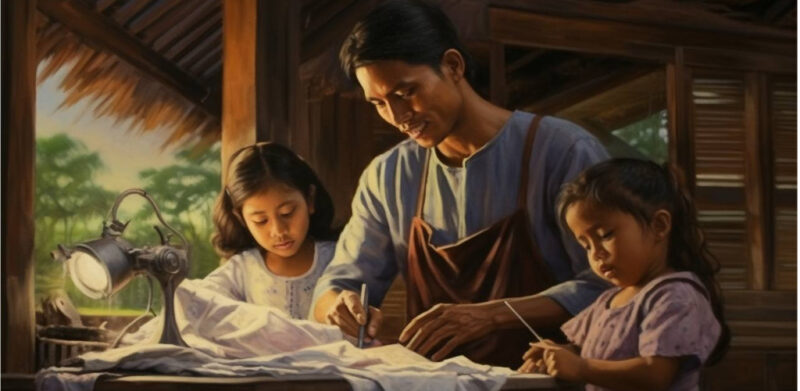 suami jaga anak