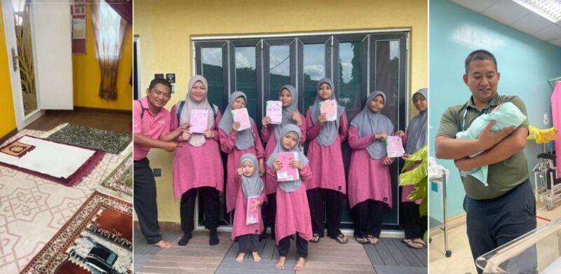 18 tahun menanti rezeki dikurniakan anak kelapan lelaki, bapa 7 puteri akhirnya boleh bentang sejadah sebelah kanan (5)
