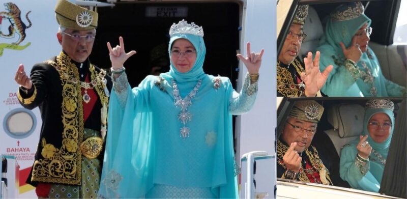 [20 FOTO] Lambaian Yang di-Pertuan Agong & Raja Permaisuri berangkat balik, Tunku Azizah menitis air mata, sempat beri isyarat tangan 'I love you’ (6)