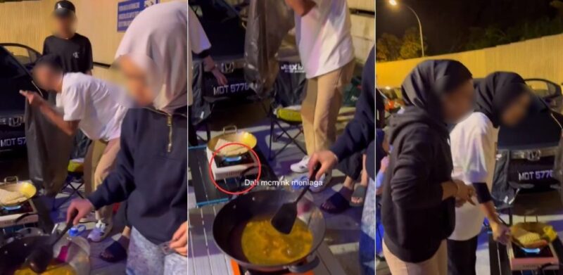 Berkelah & memasak di stesen minyak, sekumpulan anak muda disekolahkan netizen (1)